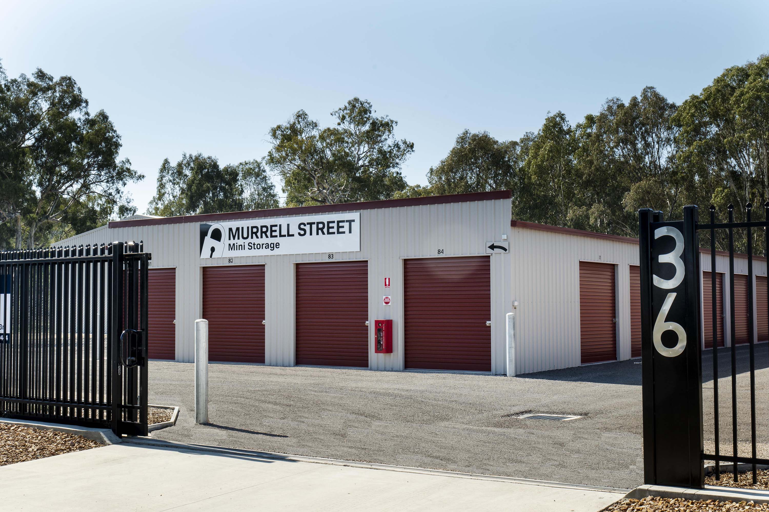 Front of storage sheds Wangaratta Murrell Street Mini Storage